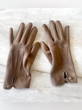 Vintage‑Inspired Suede Touchscreen Gloves – Soft, Stretchy, Multi‑Season